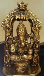 Pure Brass Ganesh Statue with Antique Finish