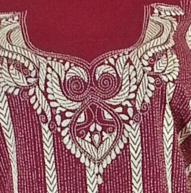 Pure Cotton Unstitched Kantha Kurti Piece