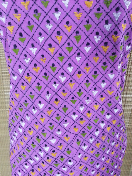 Pure Cotton Unstitched Kantha Kurti Piece