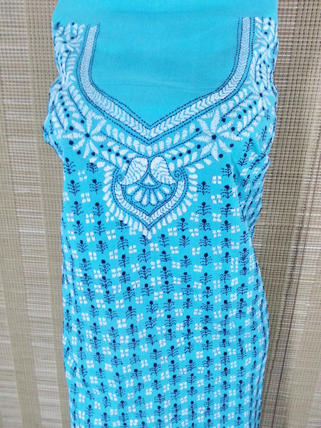 Pure Cotton Unstitched Kantha Kurti Piece