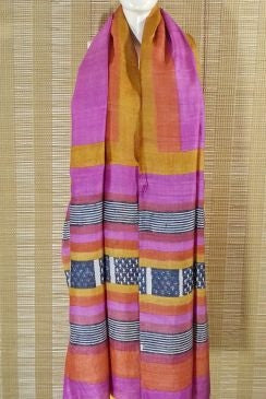 Bhagalpur Pure Tussar Silk Hand Block Printed Dupatta