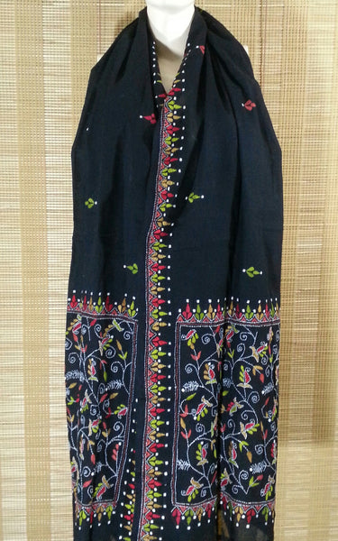 Kantha Dupatta in Pure Cotton