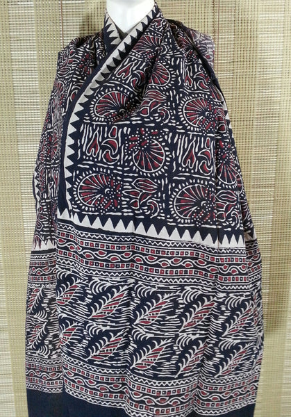 Gujarati Block Printed Pure Cotton Stole