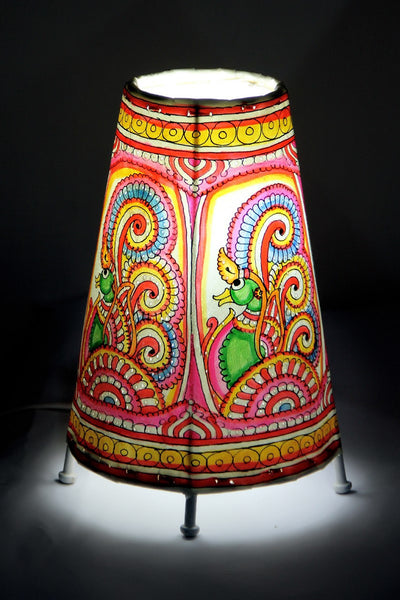 Hand-painted Leather Floor Lamp