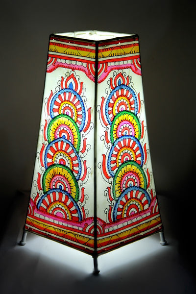 Hand-painted Leather Floor Lamp