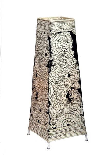 Hand-painted Leather Floor Lamp