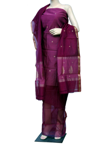 Fine Handwoven Chanderi Silk Dress Material