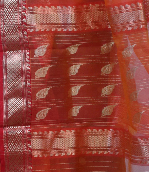 Handloom Pure silk Chanderi Saree with Zari Motif