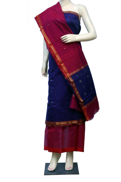 Fine Handwoven Chanderi Silk Dress Material
