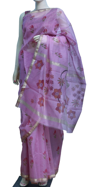 Handloom Cotton-silk Hand-painted Saree