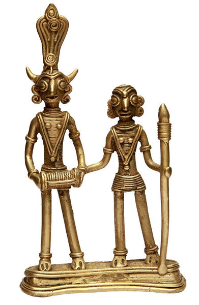 Handcrafted Dhokra Tribal Dancing couple