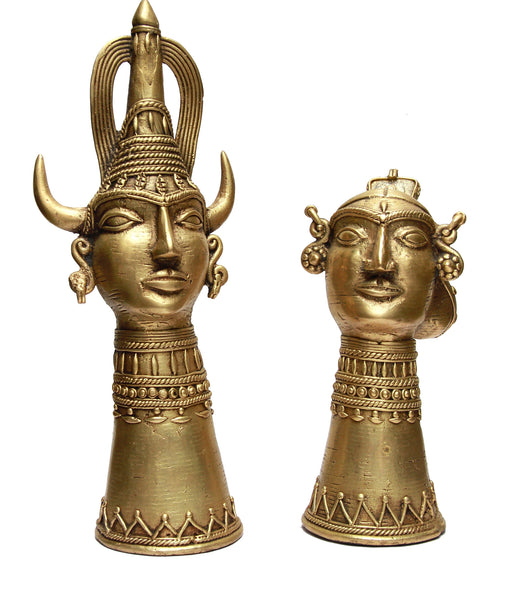 Handcrafted Dhokra tribal heads