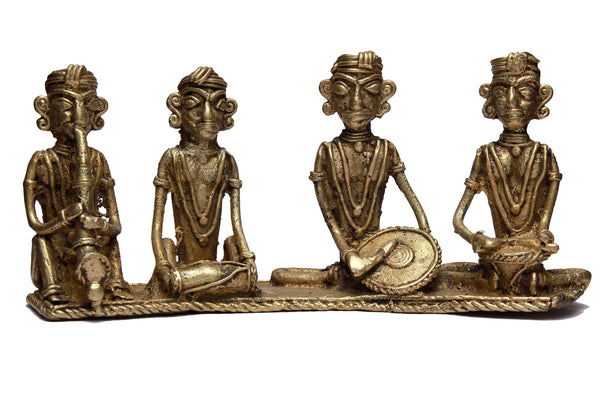 Handcrafted Tribal Dhokra musician set