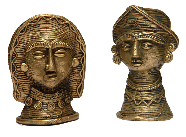 Handcrafted Tribal Art Brass Dhokra (Set of 2 pieces)