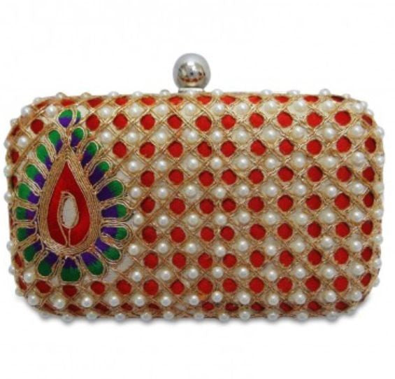 Handmade Box Clutch Bag with Sling