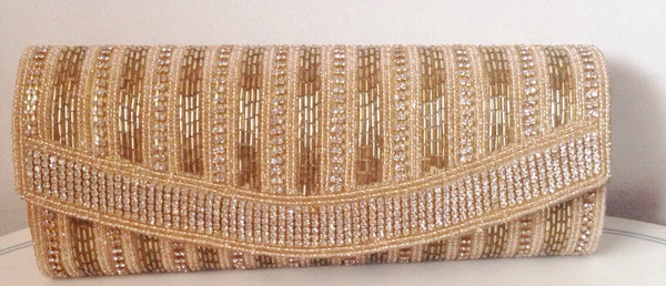 Beaded clutch bag
