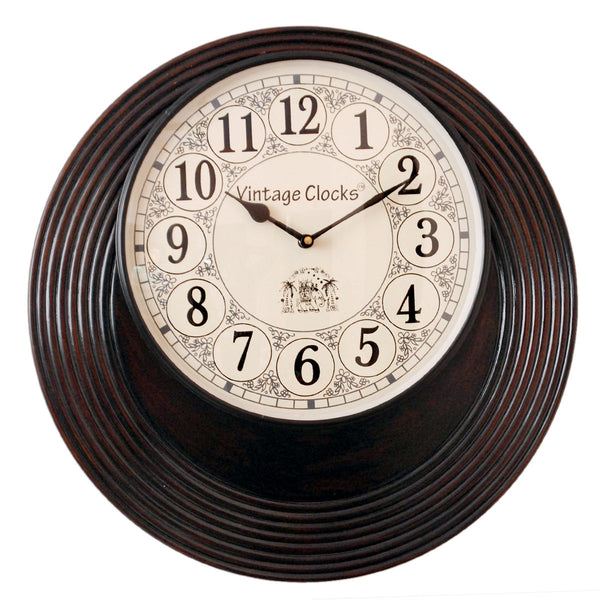 Vintage Wood Clock 18"