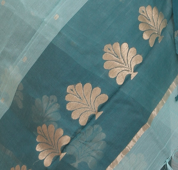 Handwoven Chanderi Dupatta with Zari Motifs