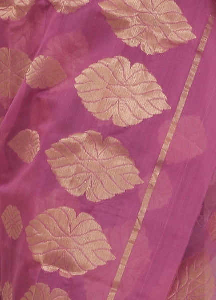 Handwoven Chanderi Dupatta with Zari Motifs