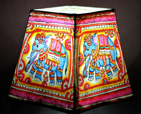 Hand-painted Leather Lampshade