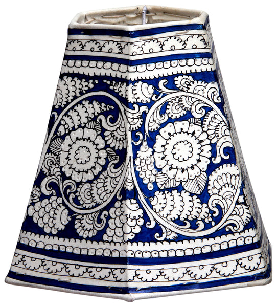 Hand-painted Leather Hexagon Lampshade