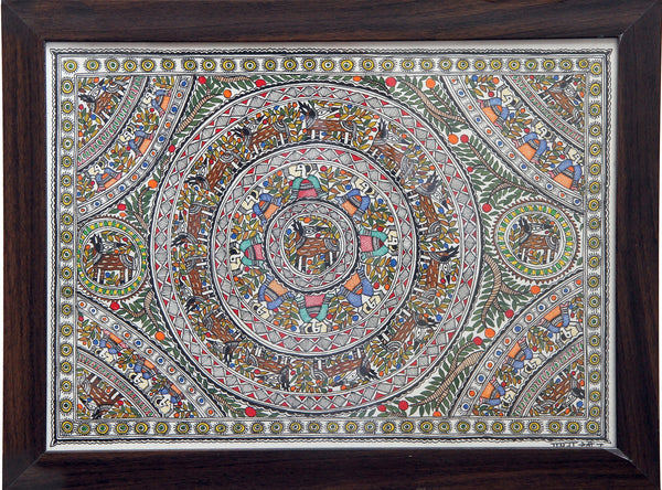 Madhubani Painting / Mithila Painting (Framed)