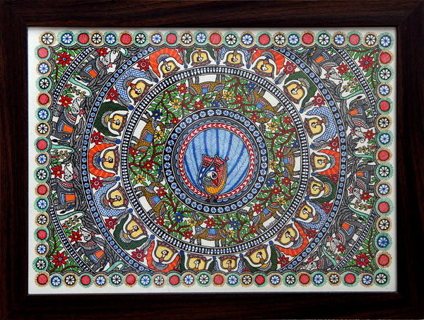 Madhubani Painting / Mithila Painting (Framed)