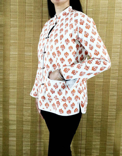 Jaipuri Reversible Quilted Short Jacket