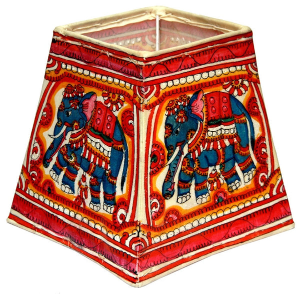 Hand-painted Leather Lampshade