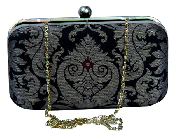 Brocade Box Clutch Bag with Sling