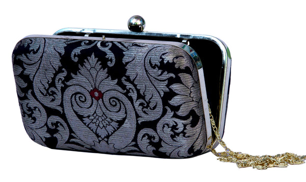 Brocade Box Clutch Bag with Sling