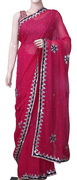 Chinon Light Gota Patti Saree