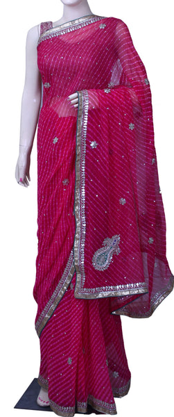Pure Georgette Gota Patti Saree