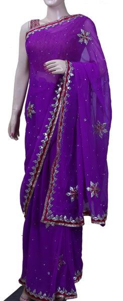 Chinon Light Gota Patti Saree