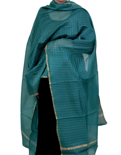 Handwoven Chanderi Cotton-silk Zari Dupatta