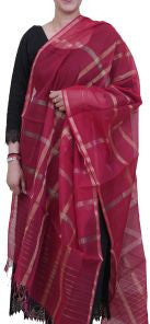 Handwoven Maheshwari Silk Zari Dupatta