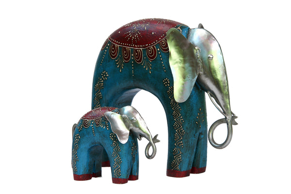 Handpainted elephant set (2 Piece Set)