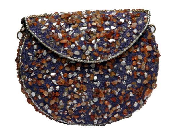 Metal stone work box clutch