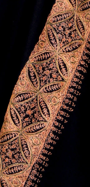 Handicraft Pitara Semi Pashmina Wool Hand Needle Work Shawl
